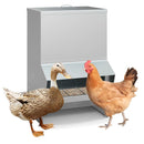 Wall Mount Galvanized Chicken Feeder 50 Pounds Capacity-Silver by LJGDeals
