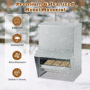 Wall Mount Galvanized Chicken Feeder 50 Pounds Capacity-Silver by LJGDeals