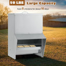 Wall Mount Galvanized Chicken Feeder 50 Pounds Capacity-Silver by LJGDeals