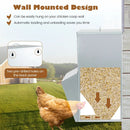 Wall Mount Galvanized Chicken Feeder 50 Pounds Capacity-Silver by LJGDeals