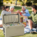 50 QT Rotomolded Cooler Insulated Portable Ice Chest with Integrated Cup Holders by LJGDeals