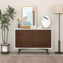 Dresser 6 Drawer - Dark Brown / White by Unique Piece Furniture