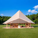 4 Season Bell Tent 13.1FT, Beige Waterproof Glamping Yurt Tent by HouseOfZazla