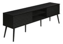 Contemporary 72-Inch Black TV Stand with Storage by HouseOfZazla