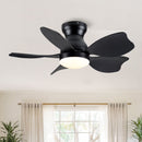 Low Profile Flush Mount Ceiling Fan With Light by HouseOfZazla
