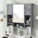 Wall Mounted Bathroom Storage Cabinet With Mirror, Medicine Cabinet With Towel Bar by HouseOfZazla