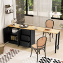 U Style 89.7'' Wooden Sideboard with Extendable Table