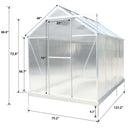 Polycarbonate house, Heavy Duty Outdoor Aluminum Walk-In House Kit With Rain Gutter, Vent And Door For Backyard Garden by HouseOfZazla