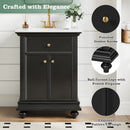 24" Modern Bathroom Vanity with Tip-Out Drawer & Soft-Close Hinges by HouseOfZazla