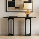 Art Sculptural Console Table With Oval Cutout Legs - Black by HouseOfZazla