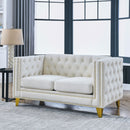 Upholstered Couch Sofa With Button Tufting For Living Room by HouseOfZazla