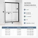 50-54" W x 72" H Framed Double Sliding Shower Door by HouseOfZazla