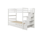 Twin Over Twin Bunk Beds With Twin Trundle And Stairway Storage Function by HouseOfZazla