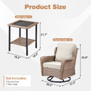 2-Person Outdoor Wicker Swivel Rocker Seating Group