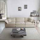 Mid-Century Modern 3-Seater Sofa with Pillows