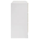 Ines 6-drawer Bedroom Dresser Cabinet White High Gloss