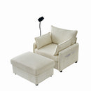 Comfy Oversized Chaise Lounge Chair With Ottoman And Storage by HouseOfZazla