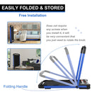 2 in 1 Under Desk Treadmill - 2.5 HP Folding Treadmill for Home, Installation-Free Foldable Treadmill Compact Electric Running Machine, Remote Control & LED Display Walking Running Jogging, Blue