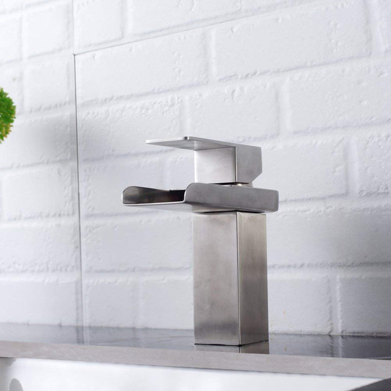 Single Handle Bathroom Faucet - Brushed Nickel, photo 3 of 5