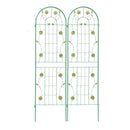 2 Pack Metal Garden Trellis 71" x 19.7" Rustproof Trellis for Climbing Plants Outdoor Flower Support Green