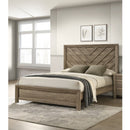 Modern Chevron Patterned Headboard Bed by Unique Piece Furniture