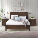 3-Piece Bedroom Furniture Set, Solid Wood Albany Full Size Bed Frame with Two 2-Drawer Nightstands, Expresso