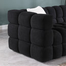 84.3 length, 35.83" deepth, human body structure for USA people, marshmallow sofa,boucle sofa, White color,3 seater