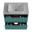 Elena Striped Aquamarine Bathroom Vanity Without Sink by HouseOfZazla