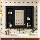 Wall Mounted Medicine Cabinet With Mirror, Storage Cabinet Featuring 6 Open Shelves And Adjustable Interior by HouseOfZazla