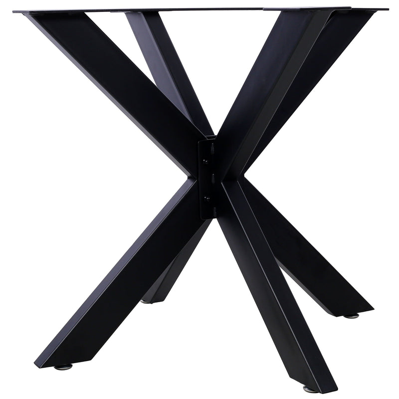 Spider Shaped Steel Table Legs, Metal Dining Table Frame, Heavy Duty Box Section Table Base - Black, photo 5 of 11