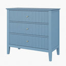 Fluted 3 Drawer Nightstand With Soft Close Slides by HouseOfZazla