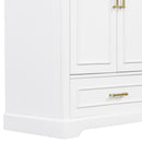 Bathroom Vanity With Sink, 1 Divided Drawer And 2 Soft Close Doors With Double Shelf