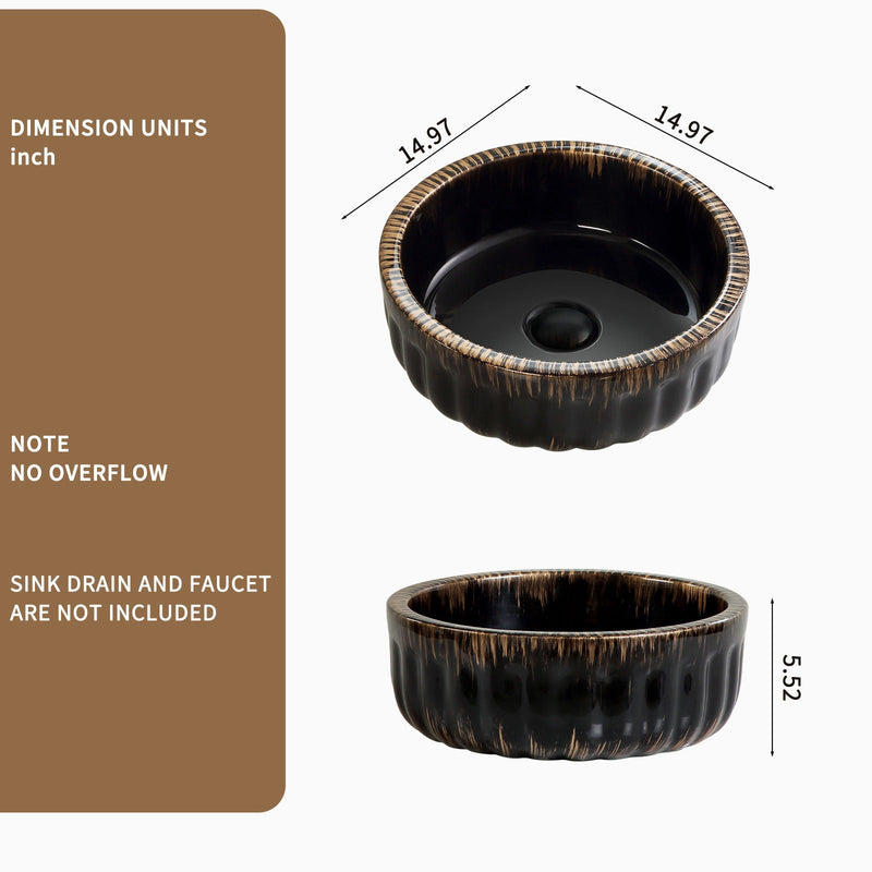 Vessel Sink, Above Counter Small Bowl - Black, photo 6 of 9