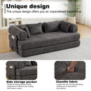 Convertible Sleeper Sofa Bed With Cylindrical Pillow by HouseOfZazla