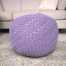 Bordeaux - Knitted Round Pouf Ottoman by Unique Piece Furniture