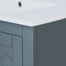 Ceramic Sink Combo, Freestanding Vanity Set With 3 Drawers & Soft Closing Doors by HouseOfZazla