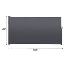 Retractable Side Screen Awning, Uv Resistant, Waterproof, Patio Privacy Screen For Garden, Balcony, Courtyard by Unique Piece Furniture
