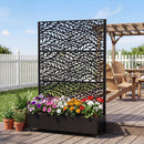 Metal Raised Garden Bed with Wheels and Trellis