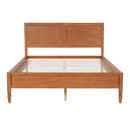Queen Size Wood Platform Bed Frame with Classic Panel Headboard by HouseOfZazla