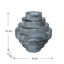 Multi-Tiered Geometric Vase with Smoked Glass Finish by HouseOfZazla