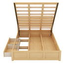 Platform Bed With Underneath Storage And 2 Drawers