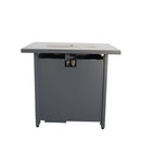 Outdoor Fire Pit Table With Lid & High-Quality Materials - Black by HouseOfZazla