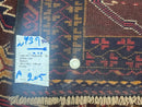 Afghan Rug 3x7, Maroon and Navy Blue, Balouch Carpet, Tribal Rug, New