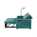 Modern Loveseat Pull Out Sofa Bed With Adjustable Backrest, Two Cup Holders, A Phone Holder, Three Charging Ports And Side Storage Pockets For Living Room by HouseOfZazla