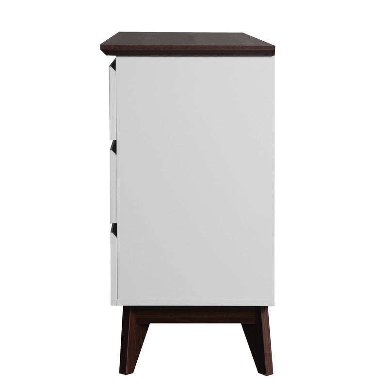 6-Drawer Double Dresser with Wide Drawers,White Dresser for Bedroom, Wood Storage Chest of Drawers for Living Room Hallway Entryway, 47.2" W x 15.74" D x 30 .7"H