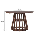 Modern 48 Round Solid Wood Dining Table