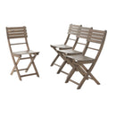 Positano - 4 Piece Foldable Chair Set in Gray by HouseOfZazla