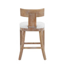 Upholstered Counter Height Bar Stools with Solid Rubber Wood Frame (Set of 2) by HouseOfZazla