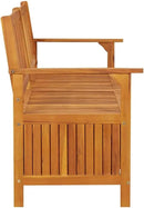 vidaXL Stable Solid Acacia Wood Storage Bench - Weather-Resistant Wooden Patio Furniture with Ample Storage Space & Comfortable Seating by CozyNest Decor