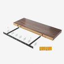 Floating Shelf, Set of 2 Wall Shelf, 24 in W x 12.75 in D x 2 in H Wooden Floating Wall Shelf with Invisible Brackets for Living Room/Bedroom/Bathroom/Kitchen Storage and Decor, Walnut by CozyNest Decor